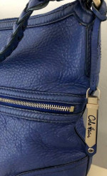 COLE HAAN BLUE LEATHER HANDBAG