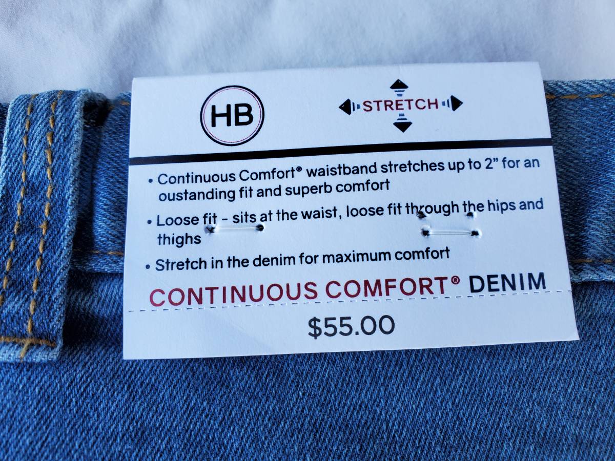 Harbor Bay Continuous Comfort Stretch Jeans Size men’s 48 x 28 New