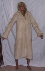 womans sheepskin shearling coat long