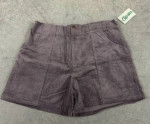Vintage 1980s Corduroy High-Rise Shorts Gray Purple Brown Neutral