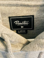 Primitive Mens Size LG Grey, Magenta & Turquoise Skateboard Hoodie New With Tags