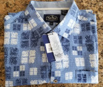 NEW w Tags Nat Nast Ocean Blue Hawaiian Camp silk shirt Retail$149sell