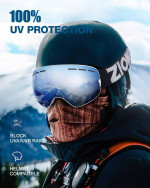 NEW ZIONOR X Ski Goggles OTG Snowboard Detachable Lens Adult Men Women