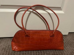 Authentic Flurla Sleek Handbag -Croc leather. Awesome condition!! Ital