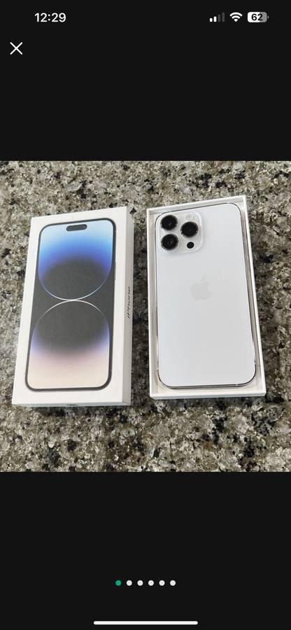 iPhone 14 pro max silver 256gb unlocked with apple care