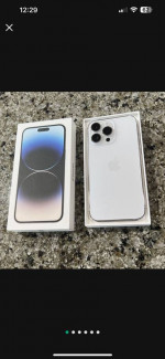 iPhone 14 pro max silver 256gb unlocked with apple care