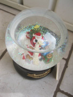3 Wind-up Music Box Snow Globes Pink Child, Disney Mouse Ocean Dolphin