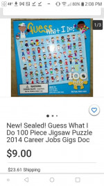 ❓GUESS WHAT I DO! Children's 100 Pc Puzzle