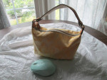 Vintage Genuine Coach Light Yellow Mini Tiny Purse Handbag