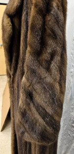 Vintage Oscar De La Renta Full Length Brown Fur Coat