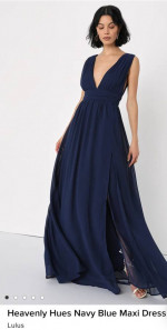 New Lulus Heavenly Hues Navy Blue Maxi Dress