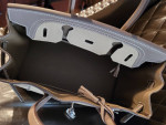Hermes The Ghillies Brikin 30cm Silver hardware grey bag handbag

