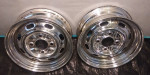 VW Ghia / bug - Wheel Set no tires -- Chrome Steel 4 wheels